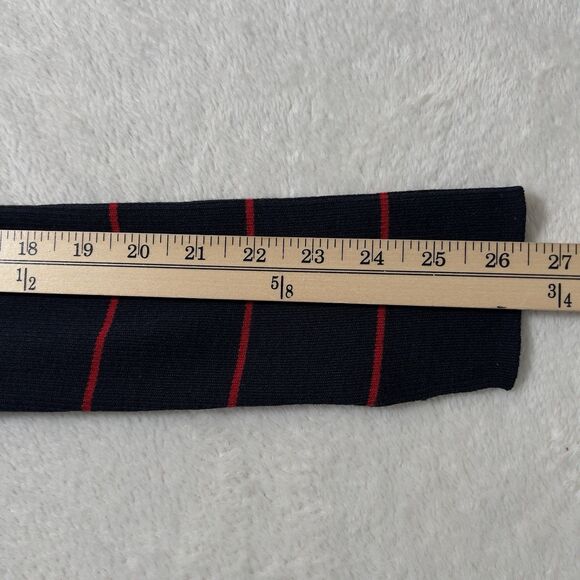 Athleta Crewneck Bayside Ribbed Sweater Top Sz L Blue Striped Merino Wool Blend - Picture 12 of 12